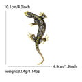 Jeweled Lizard Brooch in Green Blue and Gray Colorways view 5