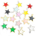 Colorful Enamel Star Charms in Solid and Open Outline Styles view 5