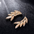 Gold Tone Silver Tone Champagne Marquise Wing Crystal Four Designs Metal Dangle Earrings view 3