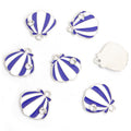 Striped Enamel Seashell Charms in Five Colors and Two Metal Tones view 7