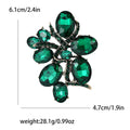 Antique Gold Faceted Crystal Leaf Brooch Four Colors view 8