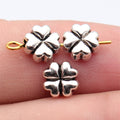 7.9x7.8x4mm 0.75g Multicolor Zinc Alloy Four Leaf Clover Loose Metal Beads for Bracelet Necklace DIY Jewelry