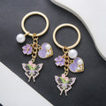 Purple Pink and Blue Heart Pearl Flower Butterfly Keychain Collection view 2