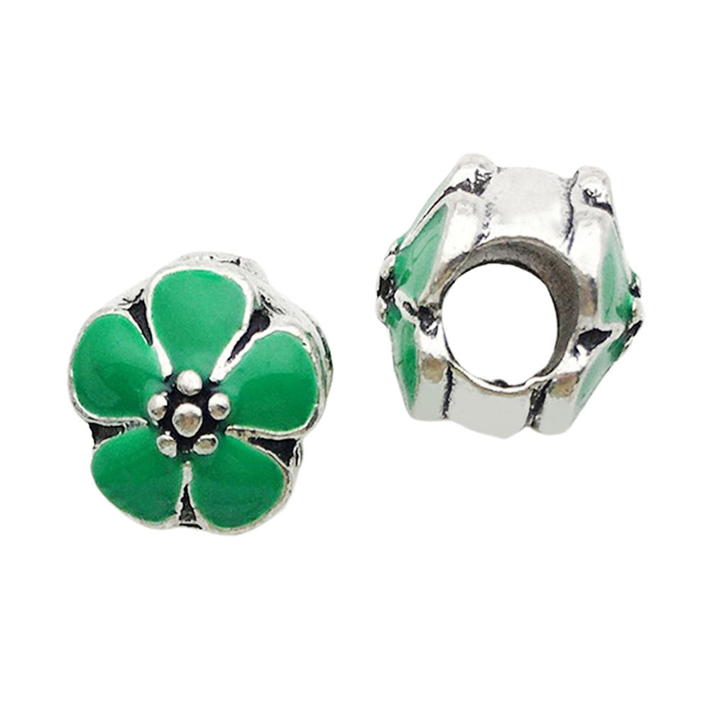 Antique Zinc Alloy Heart Flower Charm Pendants