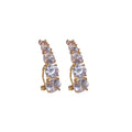 Clear Crystal Curved Huggie Earrings For Women Jewelry view 5