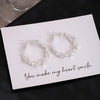 Silver Clear Hoops
