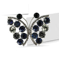 Openwork Crystal Butterfly Brooch Pin in Two Colorways view 3