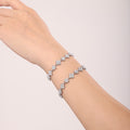 Four Leaf Clover Zircon Bracelet Gold Steel Stainless view 2