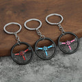 Three-Spoke Steering Wheel Keychain in Five Colors view 1