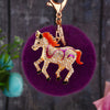 Purple-Horse Deep-Purple-Pompom