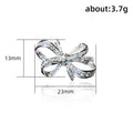 Bow-Knot Clear Stone Statement Ring In Gold And Silver Tones view 5