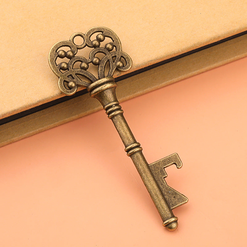 Vintage Alloy Bottle Opener Wedding Favor Keychain Gift