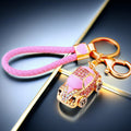 Jeweled Beetle Car Keychains in Five Colors with Braided and Clasp Free Loops view 12