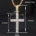 Cross Pendant Necklace In Four Stone And Metal Variants view 4