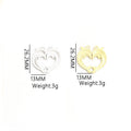 Pink and Blue Dolphin Heart Connector Charms in Two Tones view 2