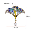 Flower Enamel Metal Brooch Pin 6.2 x 6.1 cm for Jackets and Lapels view 2