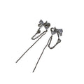 Butterfly Chain Tassel Ear Cuffs With Polished Metal Details view 5