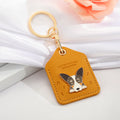 Rectangular Faux Leather Animal Keychains in Seven Applique Designs view 5