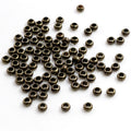 Small Round Metal Spacer Beads in Two Antique Finishes view 2