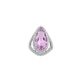 Silver Teardrop Halo Crystal Open Rings Four Colors view 5