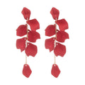 Rose Petal Cascade Stud Earrings in Six Bright Colors view 5
