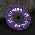Fitness Weight Plate PVC Charm Pendant Barbell Design Ten Colors view 6