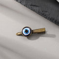 Antique Gold Tone Blue Evil Eye Hair Clips Ring Brooch and Necklaces view 4