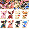 Printed Chihuahua Dog Enamel Charm Collection for Jewelry Making view 4