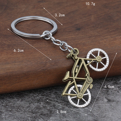Vintage Bicycle Zinc Alloy Keychain Mini Gift Accessory