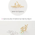 Gold Tone Leaf No Piercing Single Ear Cuff Accessory view 3
