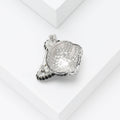 Rhinestone French Bulldog Head Brooch Black Clear Crystal Pin view 4