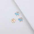 Gold Tone Enamel Cat Charms in Three Bright Colors view 3