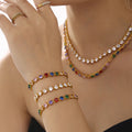 Prong Set Zircon Tennis Necklace and Bracelet Collection view 1
