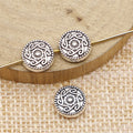 Swirl Pattern Disc Beads in 3 Metal Finishes for Jewelry Making view 2
