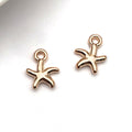 KC Gold Tone Zinc Alloy Starfish Mermaid Shell Dolphin Conch Charm Pendants for DIY Jewelry
