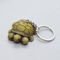 Silver Tone Three Headed Turtle Novelty Split Ring Keychain view 4