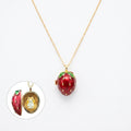 Hinged Fruit Egg Pendant Necklace In Three Designs view 6