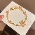 Gold-Tone Floral Charm Bracelets in Four Styles Decorative Jewelry Accessory view 9