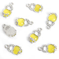 Pastel Cabochon Turtle Charms in Silver Tone, Six Colors view 6