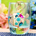 Mixed Pearl Round Fish and Jeweled Pufferfish Keychains in Five Styles view 7