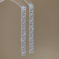 Rhinestone Greek Key Long Drop Stud Earrings Fashion Jewelry view 9