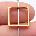 Open Square Frame Metal Beads in Five Distinct Finishes view 7