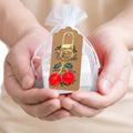 Red Cherry Charm Keychain With Gold-Tone Swivel Clasp, 2 Styles view 4