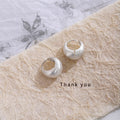 Silver Tone Molten Look Chunky Open Small Hoop Earrings view 2