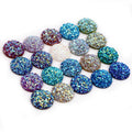 Multicolor Glitter Round Resin Cabochons in Three Sizes view 2