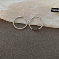 Simple Round Hoop Earrings in Silver and Gold Tone view 6