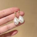 Five Gold and Silver Pearl Look Hoop and Drop Earring Designs view 6