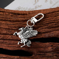 Antique Silver Tone Palm Pegasus Medusa and Cat Clip Keychains view 3
