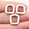 16x15mm 1.7g Antique Silver Zinc Alloy Hollow Trapezoid Loose Metal Beads for Bracelet Jewelry Making