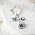 Blue Evil Eye Heart, Hamsa and Eye Metal Keychains view 5